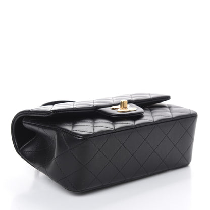 Chanel Lambskin Quilted Mini Top Handle Rectangular Flap Black 4 of 11