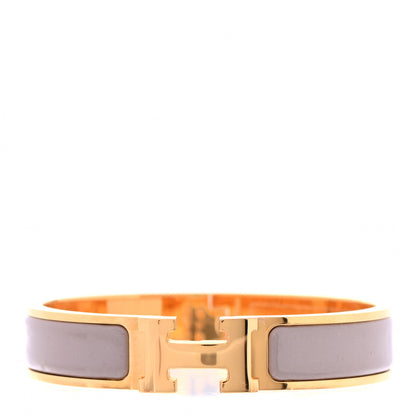 Hermes Enamel Narrow Clic Clac H Bracelet PM Marron Glace 1 of 4