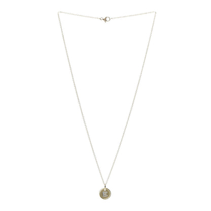 David Yurman 18K Yellow Gold Diamond Initial E Charm Necklace 2 of 3