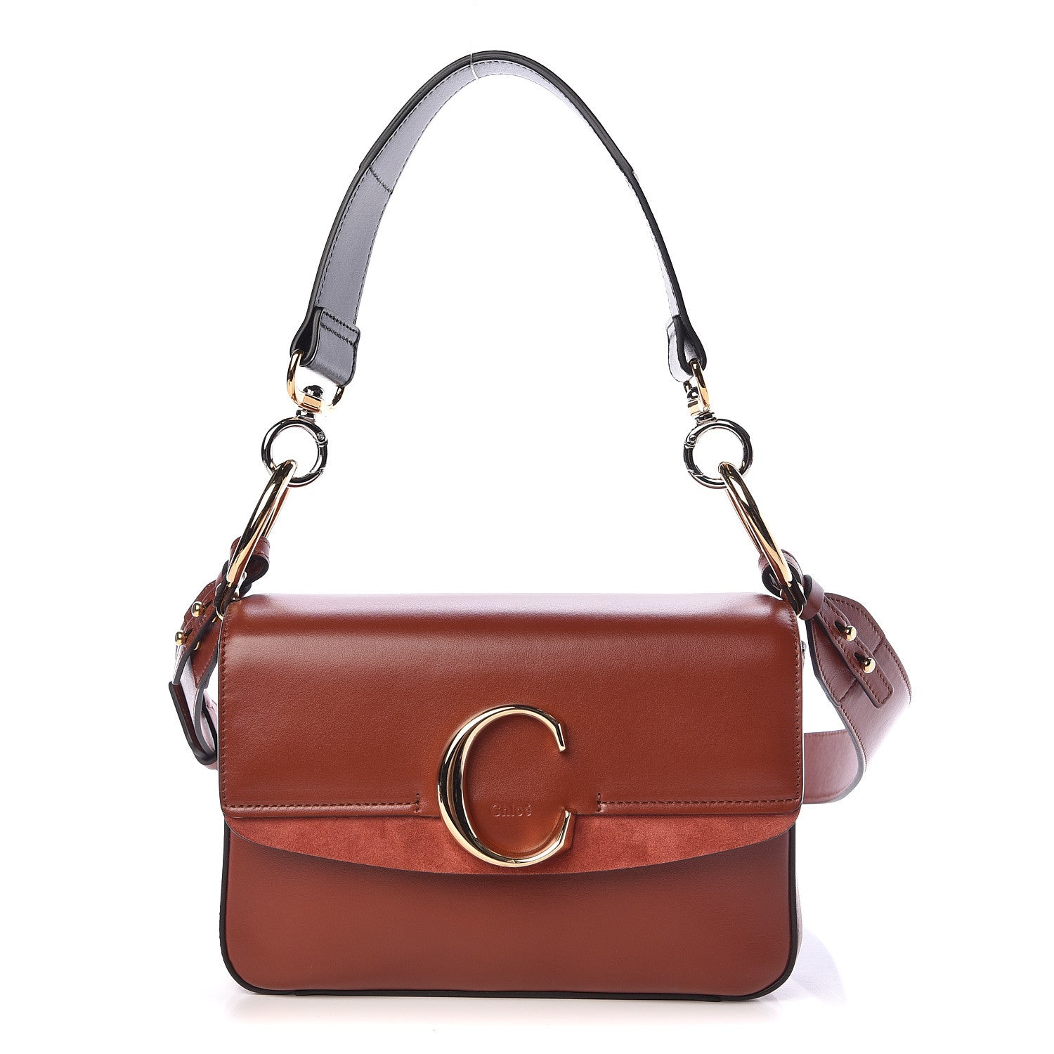 Chloe Calfskin Small C Double Carry Sepia Brown 1 of 11