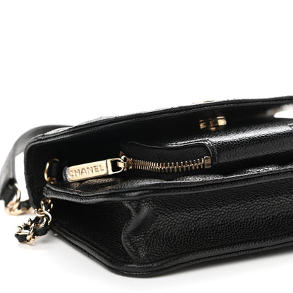Chanel Caviar Quilted Business Affinity Clutch With Chain Black 11 of 13