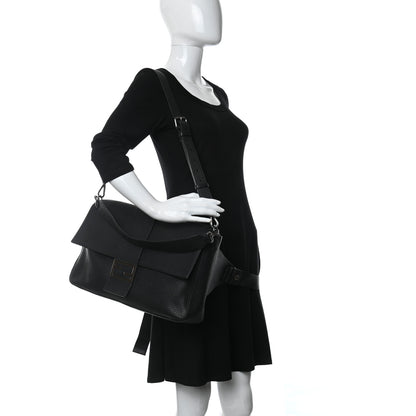 Fendi Cuoio Romano Selleria XL Belt Baguette Bag Black 2 of 8