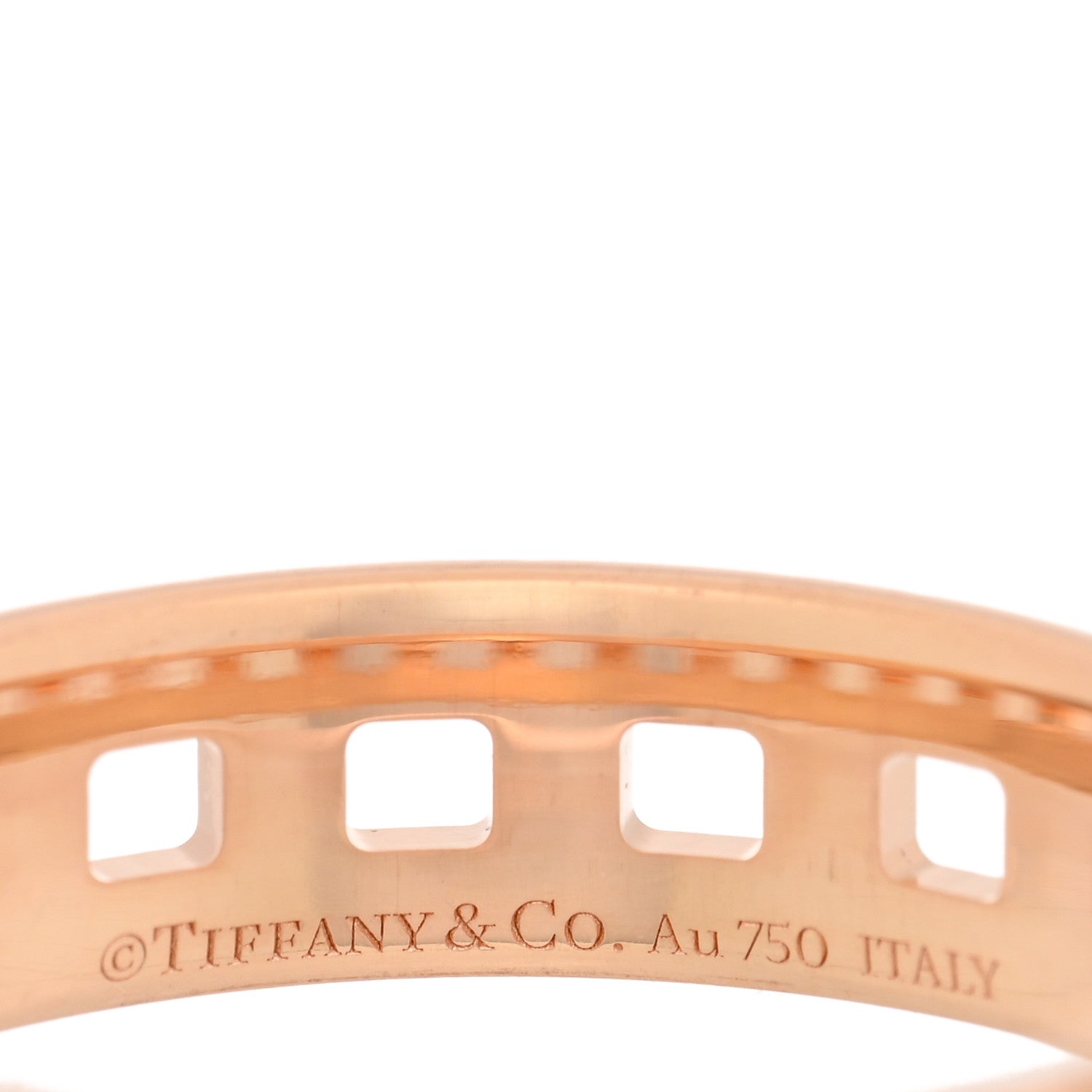 Tiffany 18K Rose Gold T True Wide Ring 63 10.25 4 of 5