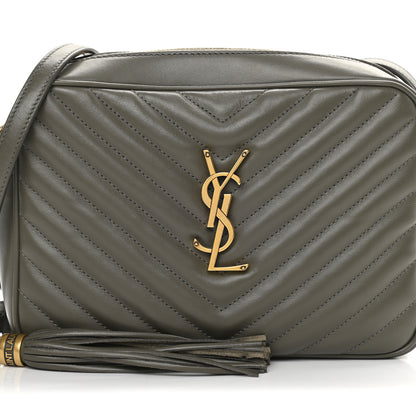 Saint Laurent Calfskin Matelasse Monogram Lou Camera Bag Military Olive 8 of 13