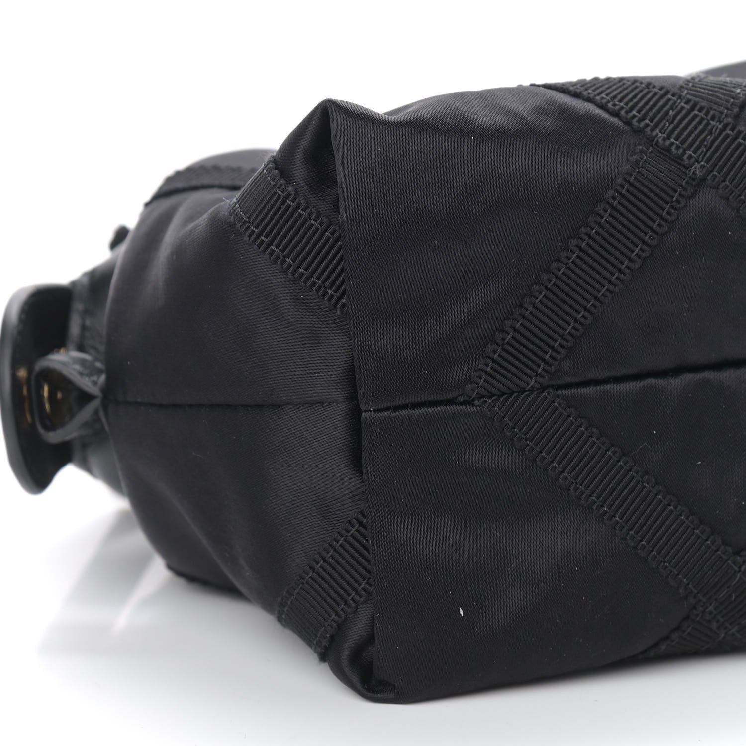 Chanel Nylon Grosgrain Quilted Lifestyle Clutch with Chain Black 7 of 8