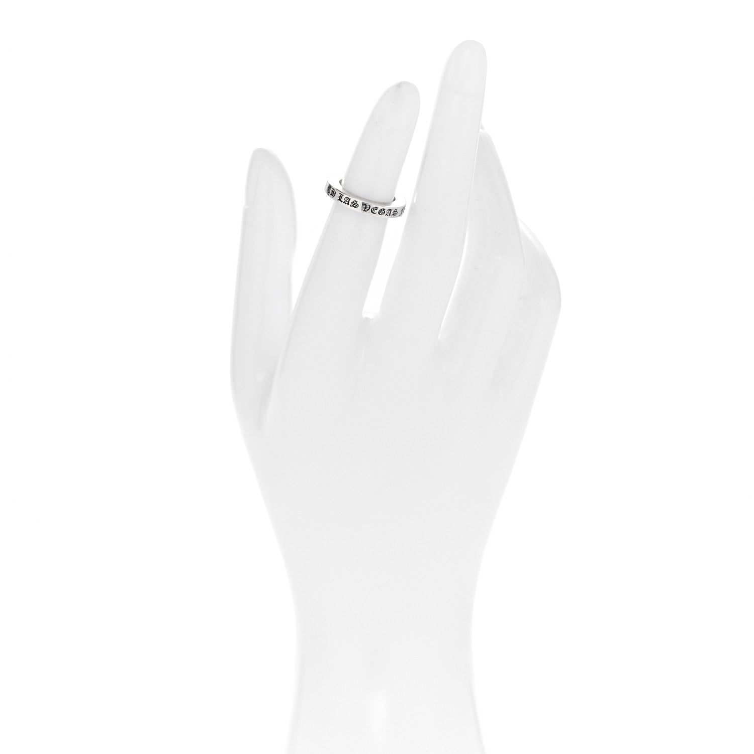 Chrome Hearts Sterling Silver CH Las Vegas Fck You Spacer Ring 49 5 2 of 4