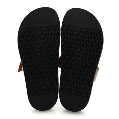 Hermes Calfskin Womens Chypre Sandals 37 Naturel 5 of 8