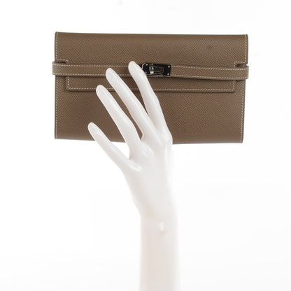 Hermes Epsom Kelly Longue Wallet Etoupe 2 of 14