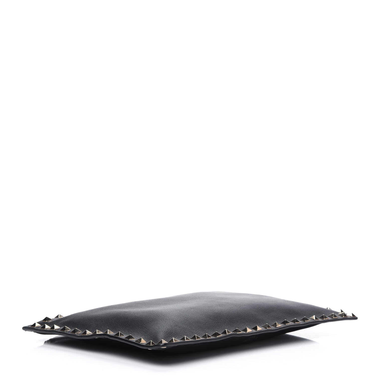 Valentino Garavani Vitello Large Rockstud Zip Pouch Black 4 of 9