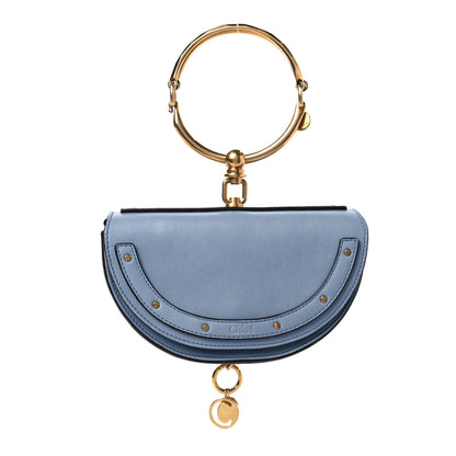Chloe Calfskin Small Nile Bracelet Minaudiere Bag Washed Blue 1 of 8