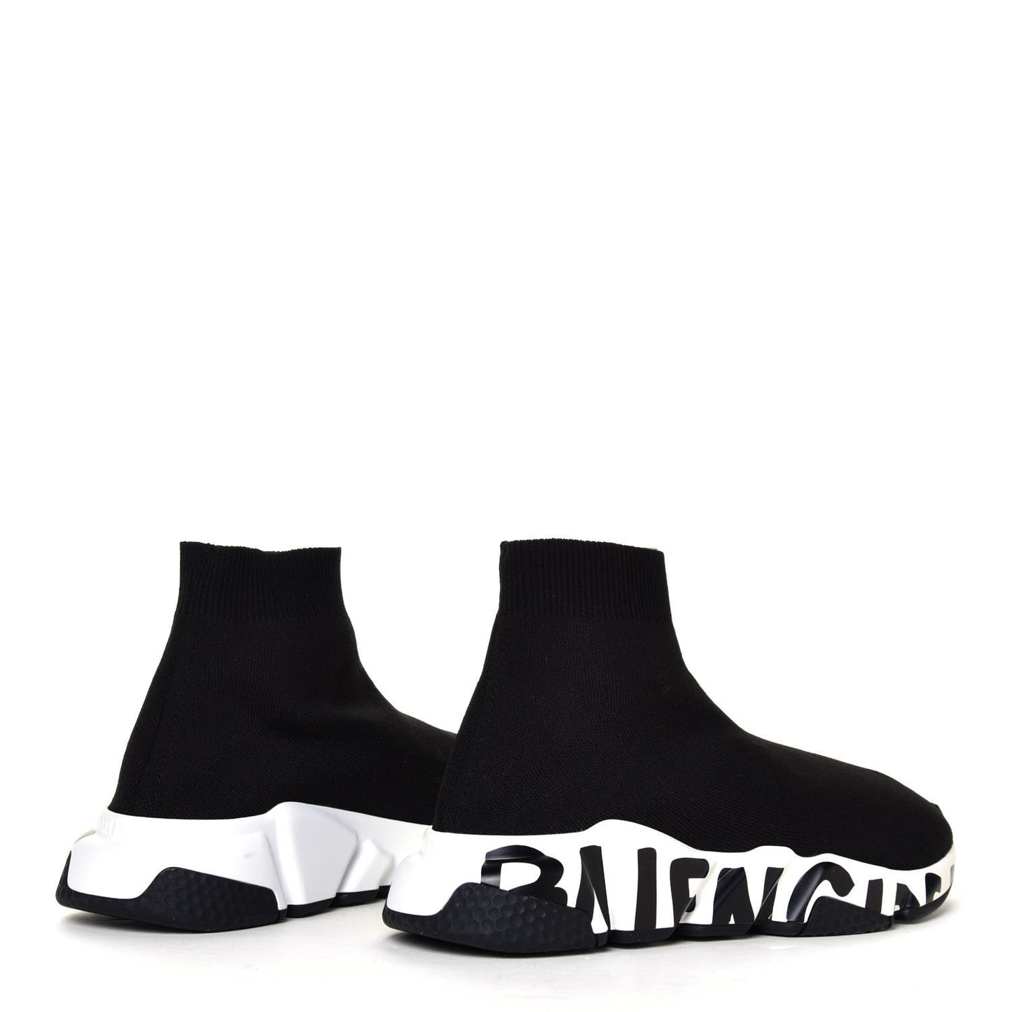Neoprene Knit Womens Speed Graffiti Sneakers 37 Black White