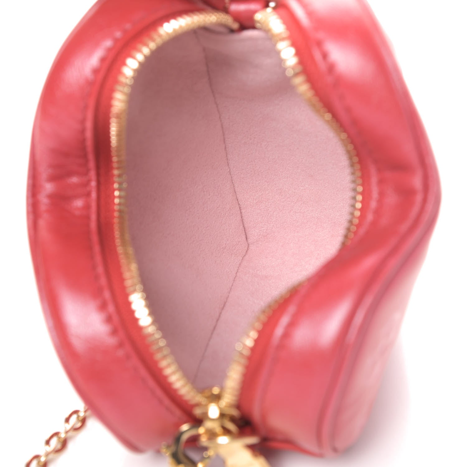 Louis Vuitton Lambskin Embossed Monogram Fall In Love Sac Coeur Heart Chain Bag Lipstick Red 4 of 4