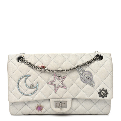 Chanel Metallic Canvas Space Charms 2.55 Reissue 226 Flap Silver 1 of 13