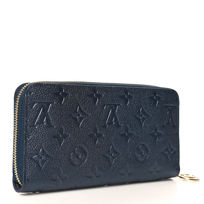 Louis Vuitton Metallic Empreinte Monogram Zippy Wallet Navy Blue 3 of 6