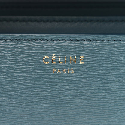 Celine Liege Calfskin Medium Classic Box Flap Bag Blue Slate 7 of 11