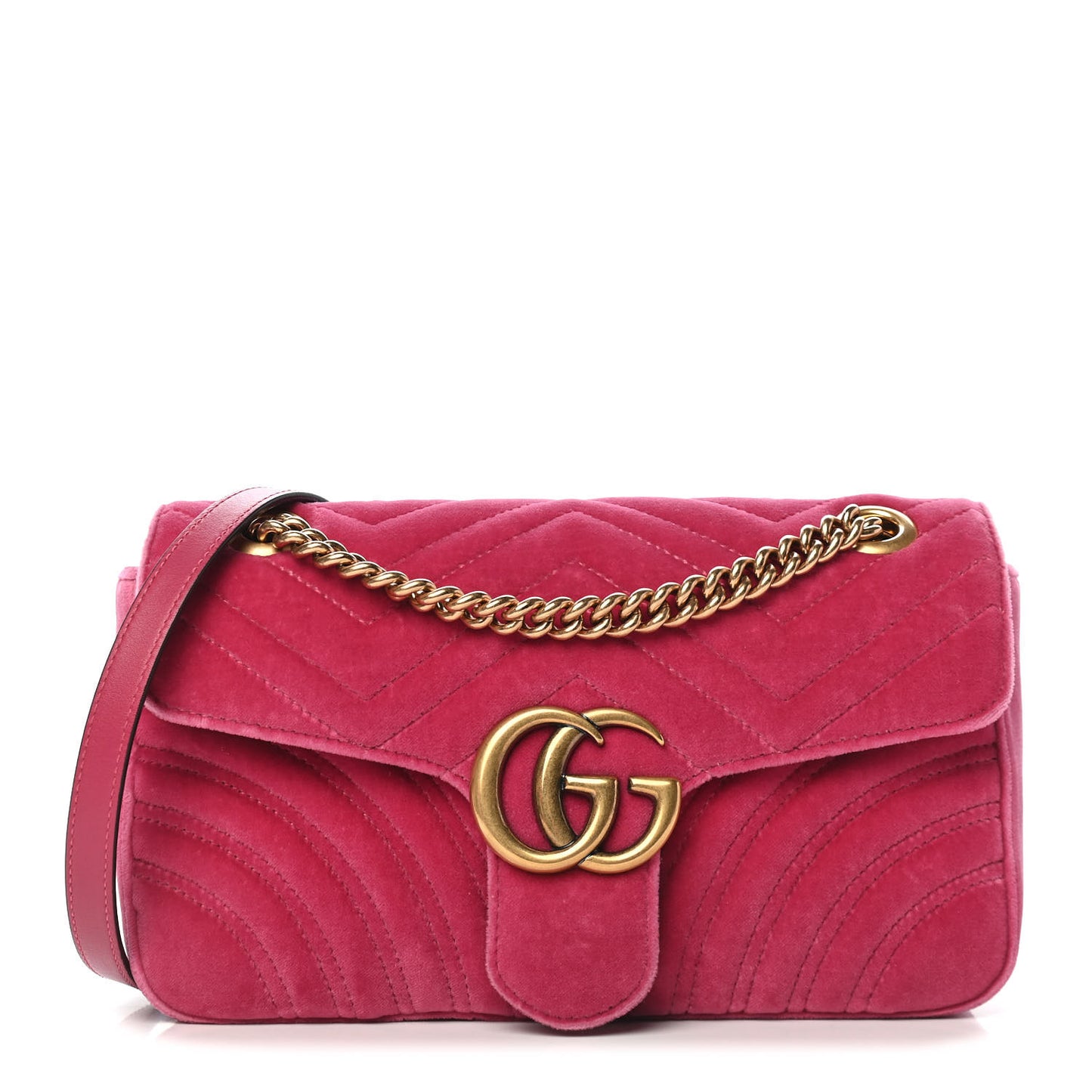 Velvet Matelasse Small GG Marmont Shoulder Bag Light Raspberry Rose