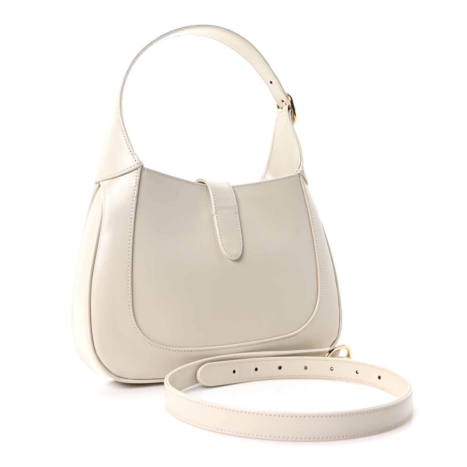 Gucci Boarded Dyana Lux Calfskin Small Jackie 1961 Hobo Mystic White 3 of 10