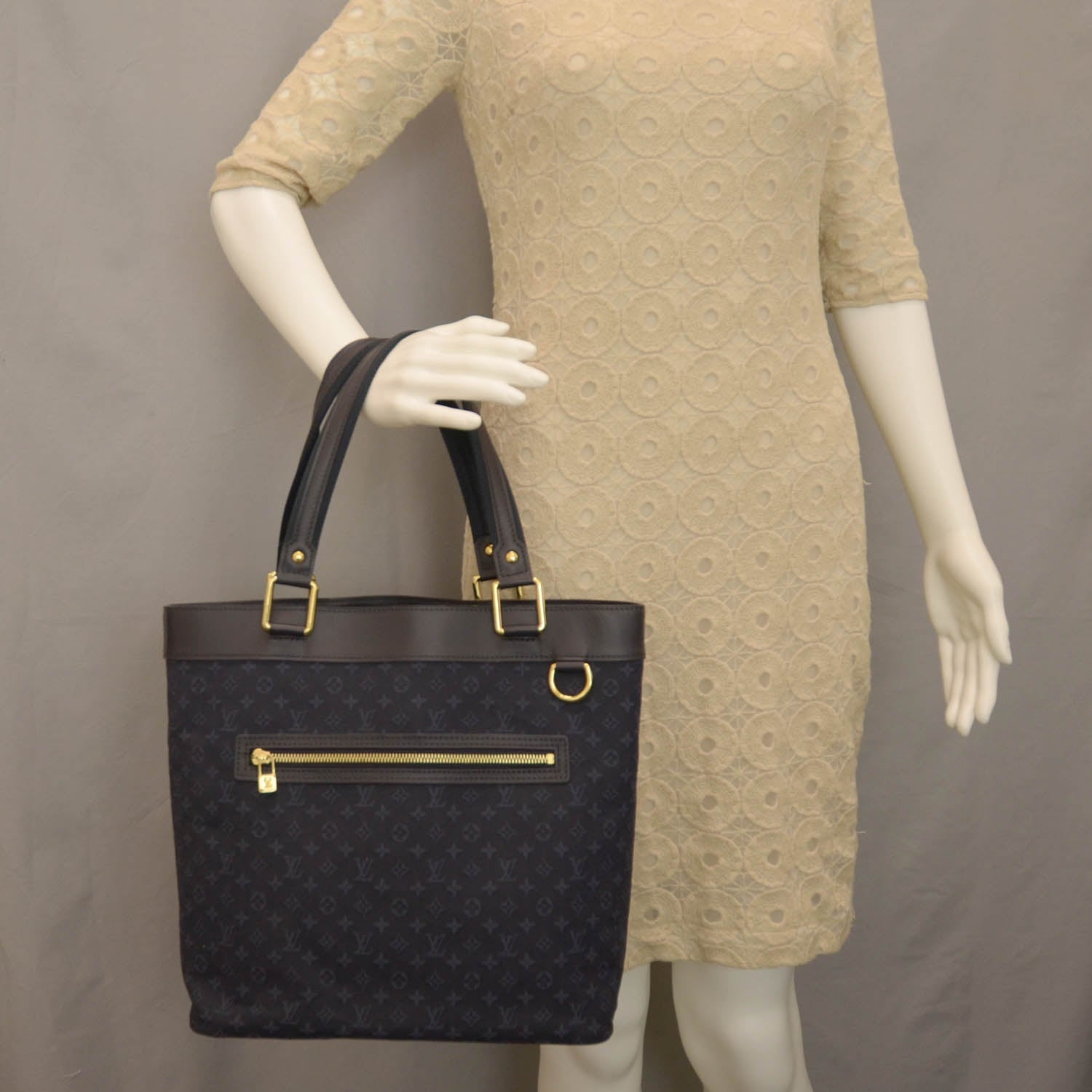 Louis Vuitton Mini Monogram Lucille GM Navy 2 of 7