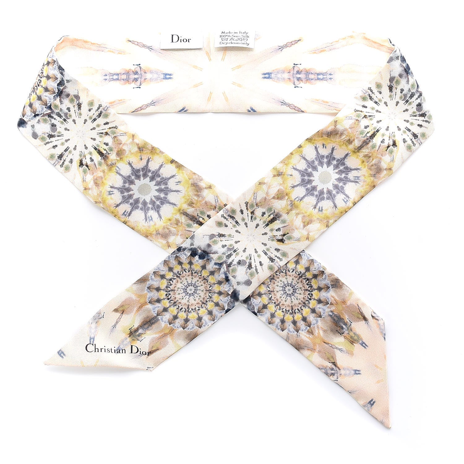 Christian Dior Silk KaleiDiorscopic Mitzah Scarf Dusty Jade 1 of 5