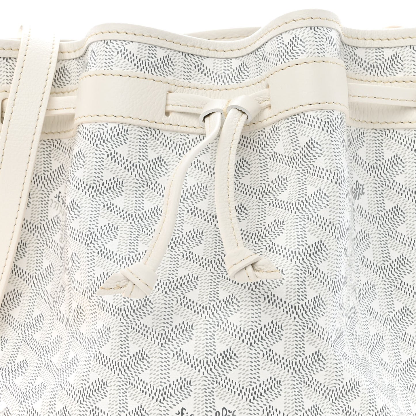 Goyardine Petit Flot Bucket Bag PM White