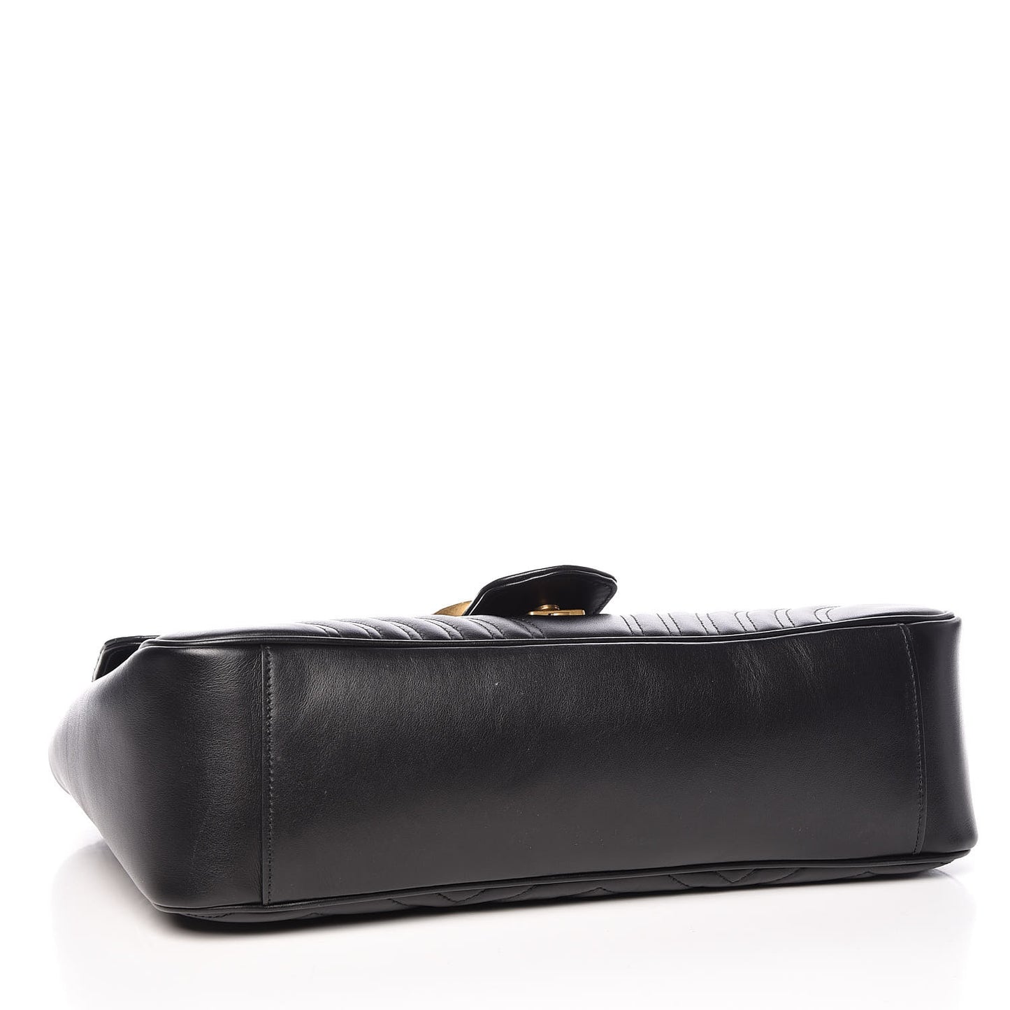 Calfskin Matelasse Large GG Marmont Shoulder Bag Black