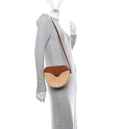 Saint Laurent Raffia Calfskin Le Monogramme Coeur 2 of 10