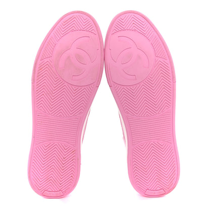 Chanel Cotton Sneakers 39.5 Pink White 5 of 12