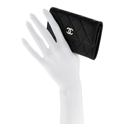Chanel Lambskin Quilted Flap Card Holder Black 2 of 10