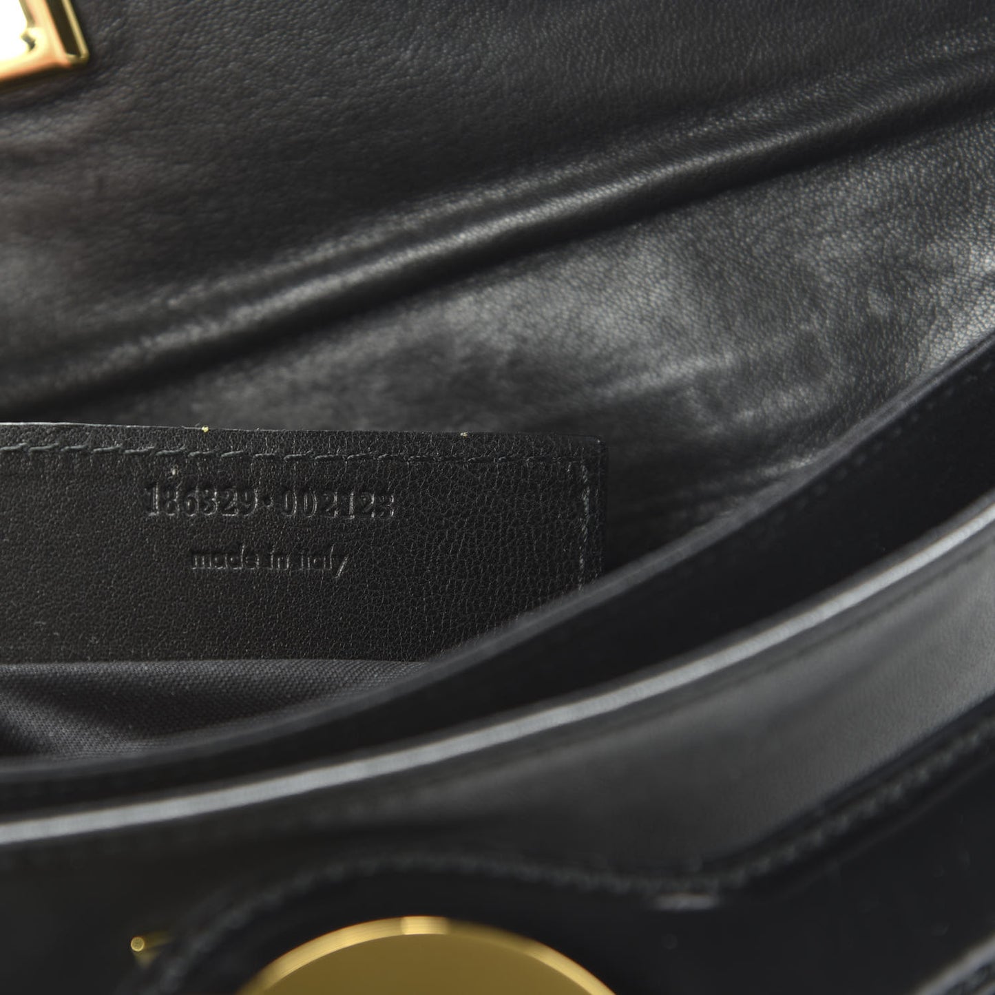 Calfskin Lune Clutch Black