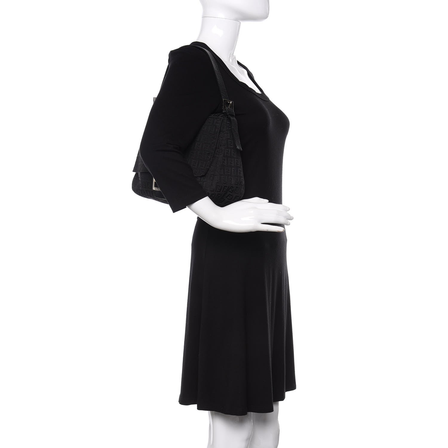 Fendi Zucchino Mama Baguette Black 2 of 9