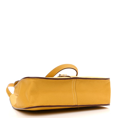 Hermes Taurillon Clemence Halzan 31 Jaune Ambre 4 of 16
