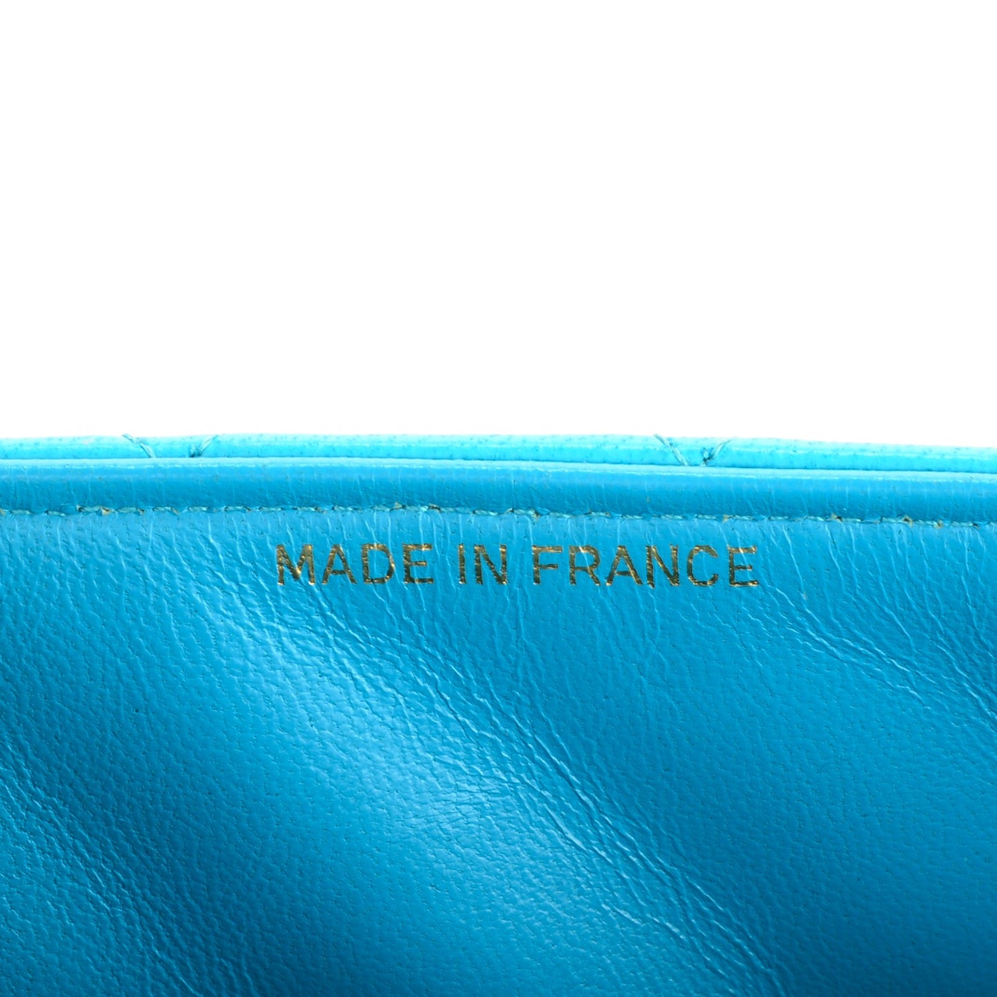Lambskin Quilted Mini Square Flap Turquoise