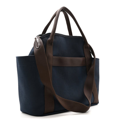 Hermes Toile Sac De Pansage Groom Bleu Navy Feu 4 of 13