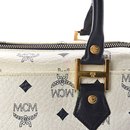 MCM Visetos Boston Satchel White 8 of 12