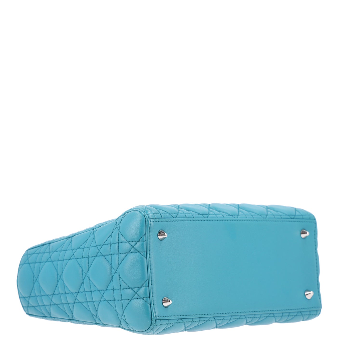 Lambskin Cannage Medium Lady Dior Blue