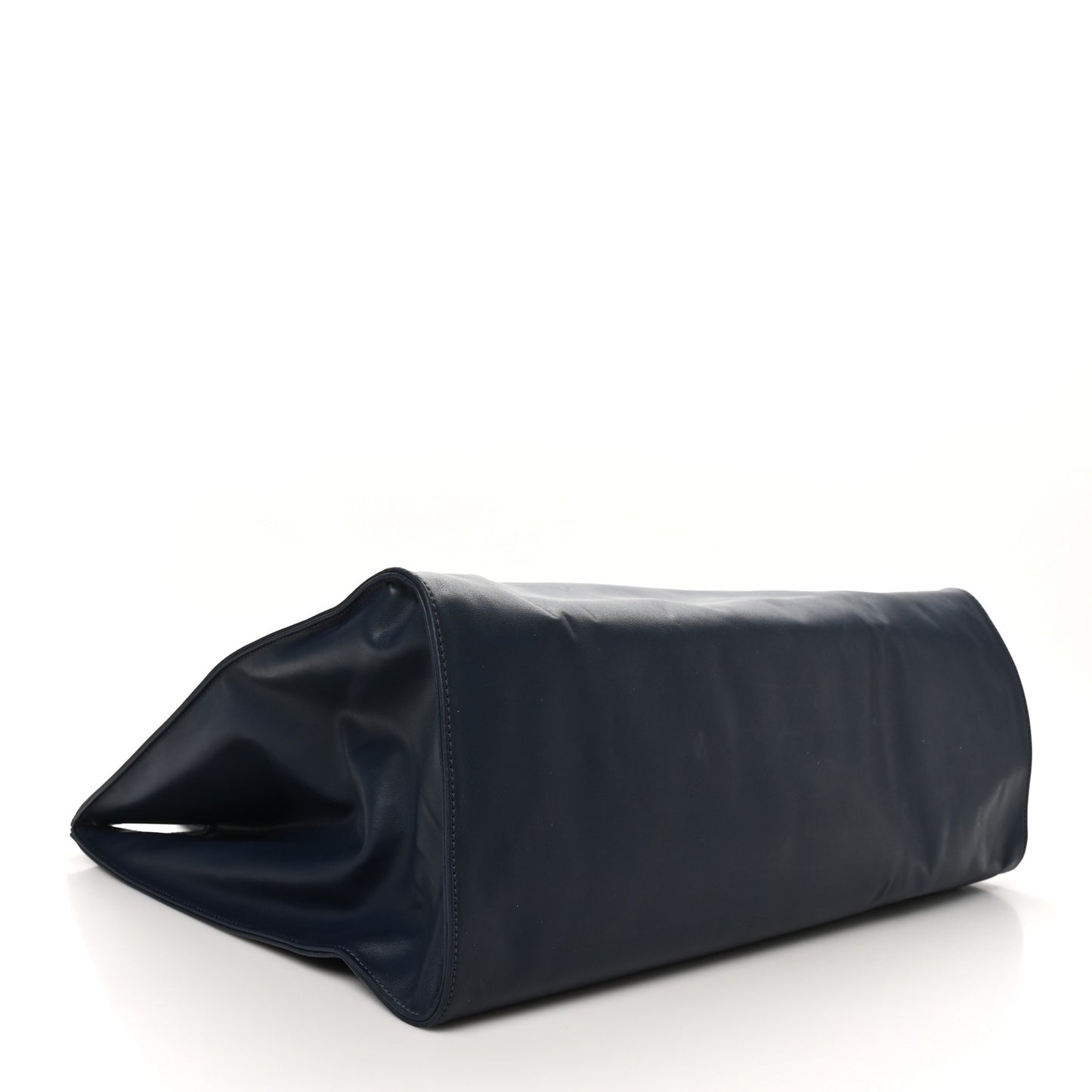 Vegan Leather Large Shopping Bag Navy