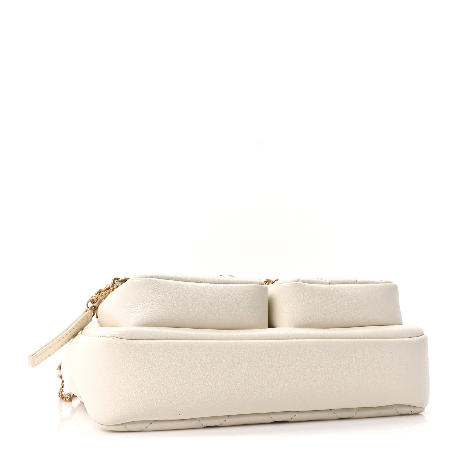 Chanel Calfskin Quilted Small Camera Case White 4 of 10