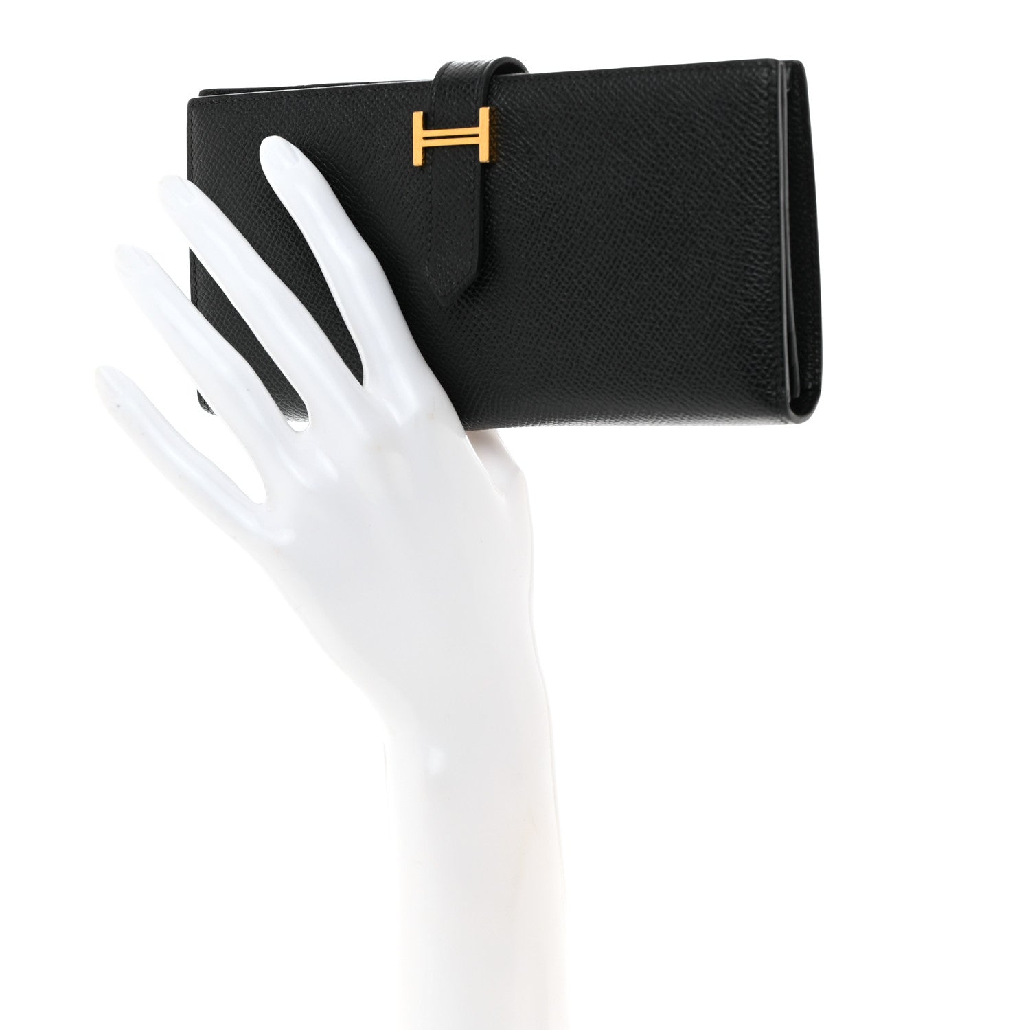 Hermes Epsom Bearn Gusset Wallet Black 2 of 8