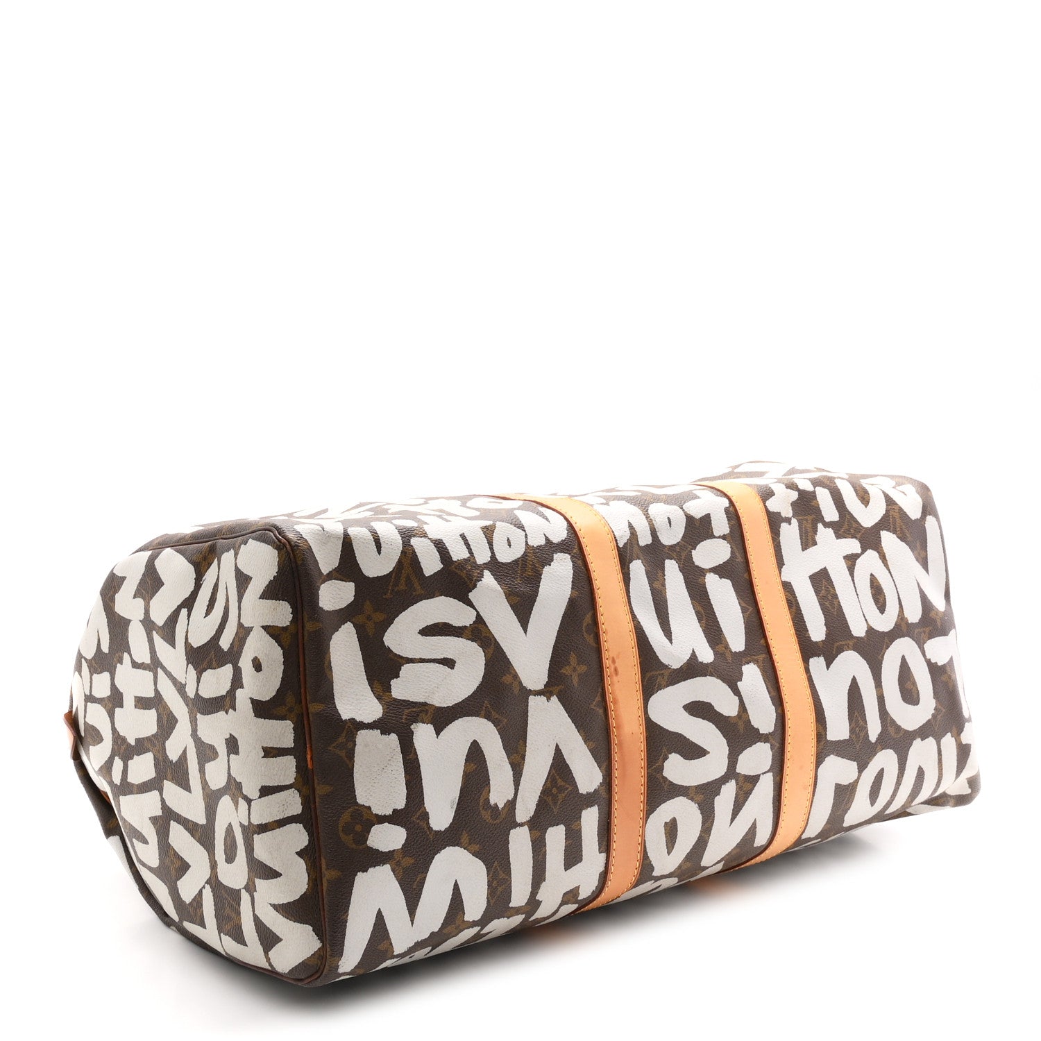 Louis Vuitton Monogram Graffiti Keepall 50 Silver 3 of 11