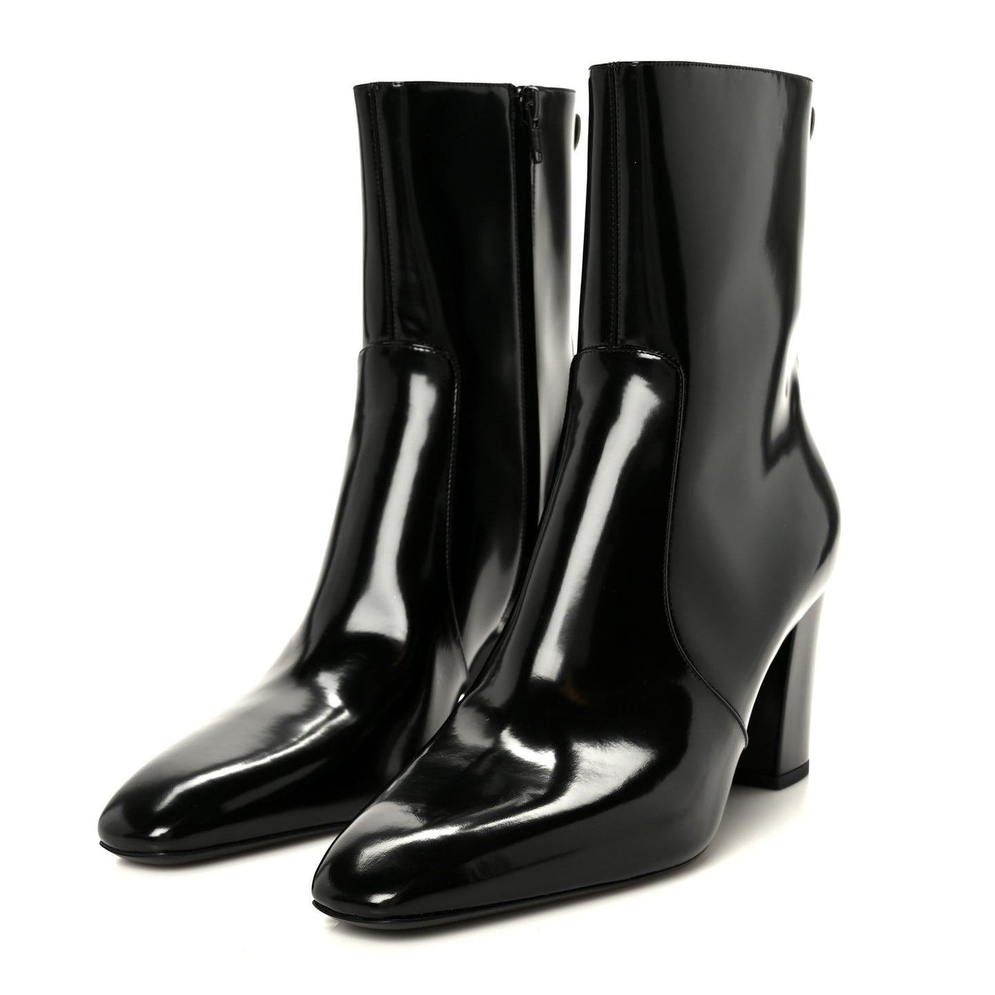 Vitello Marilyn Betty 70 Ankle Zip Boots 40 Black