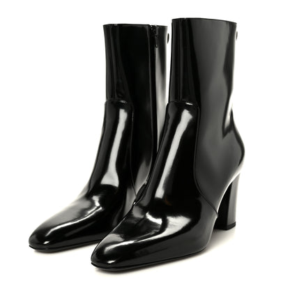Saint Laurent Vitello Marilyn Betty 70 Ankle Zip Boots 40 Black 4 of 10
