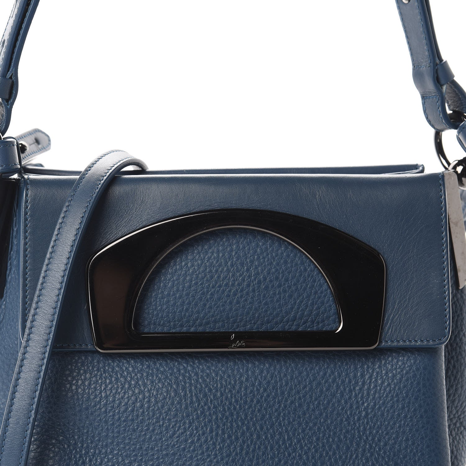 Christian Louboutin Grained Calfskin Passage Messenger Blue 14 of 14