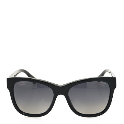 Chanel Acetate Polarized Square CC Sunglasses 5380 Black 2 of 7
