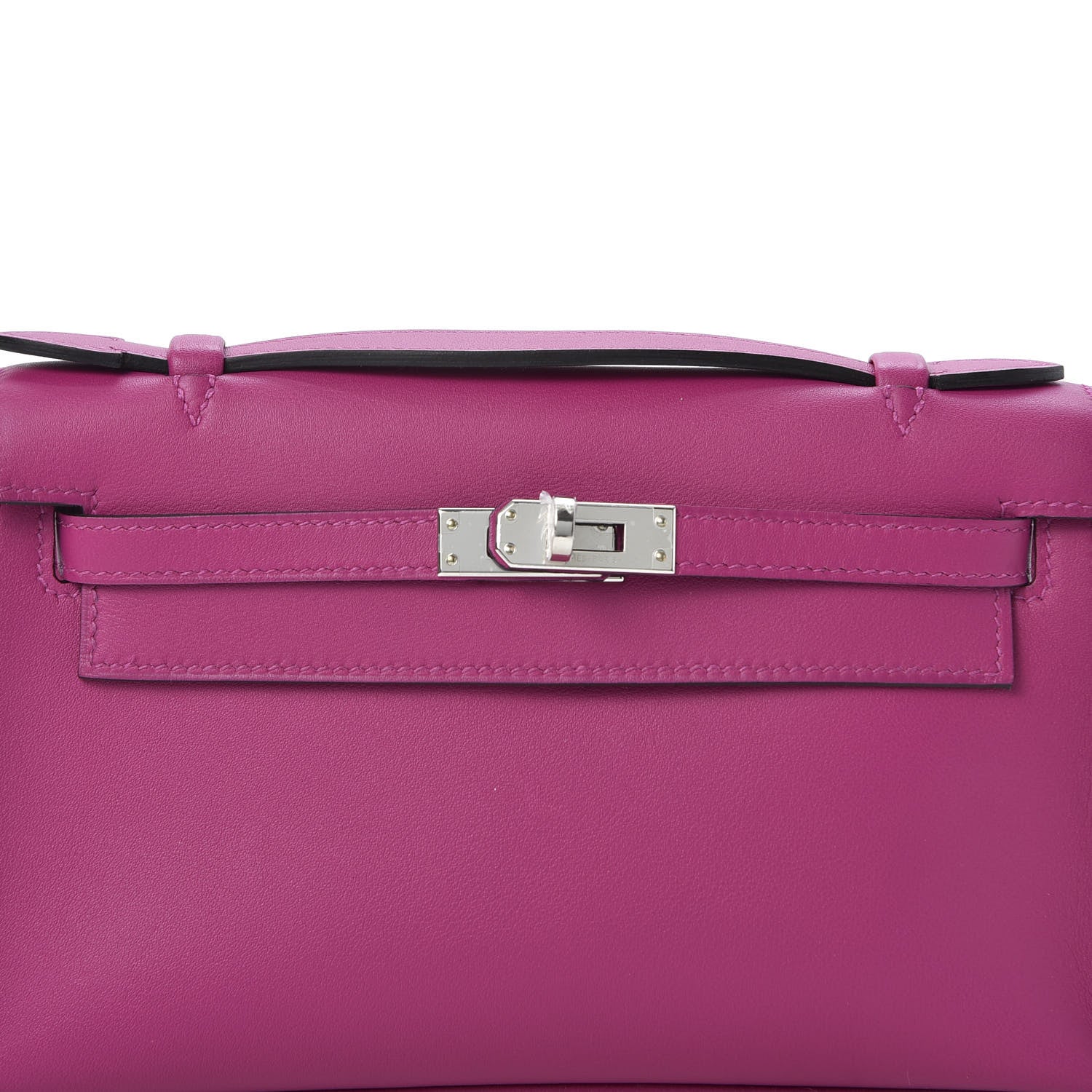 Hermes Swift Kelly Pochette Clutch Rose Pourpre 9 of 10