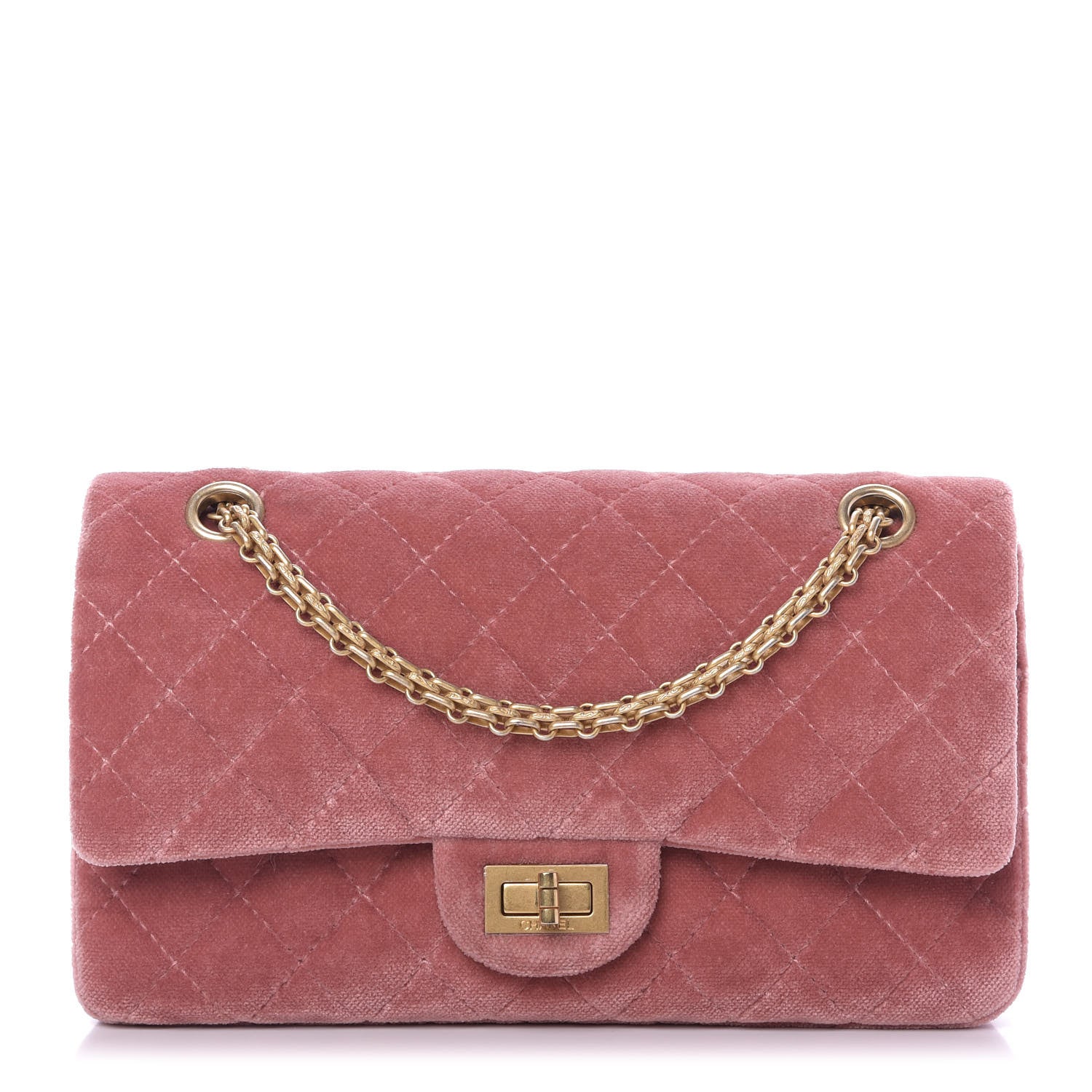 Chanel Velvet Quilted 2.55 Reissue 225 Flap Pink 1 of 12