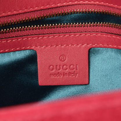 Gucci Velvet Matelasse Blind for Love Embroidered Medium GG Marmont Shoulder Bag Light Raspberry Rose Multicolor 6 of 11