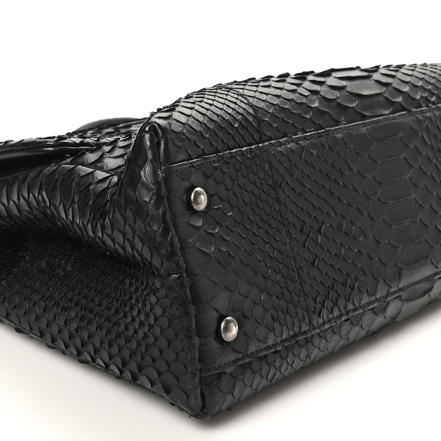 Chanel Snakeskin Small Coco Handle Flap Black 9 of 9