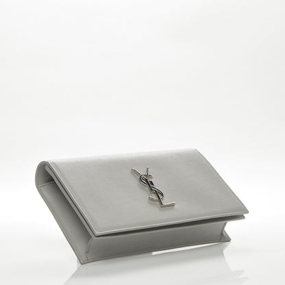 Saint Laurent Grain De Poudre Classic Monogram Kate Clutch Souris 4 of 7
