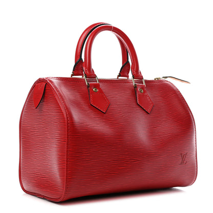 Louis Vuitton Epi Speedy 25 Castillan Red 2 of 4