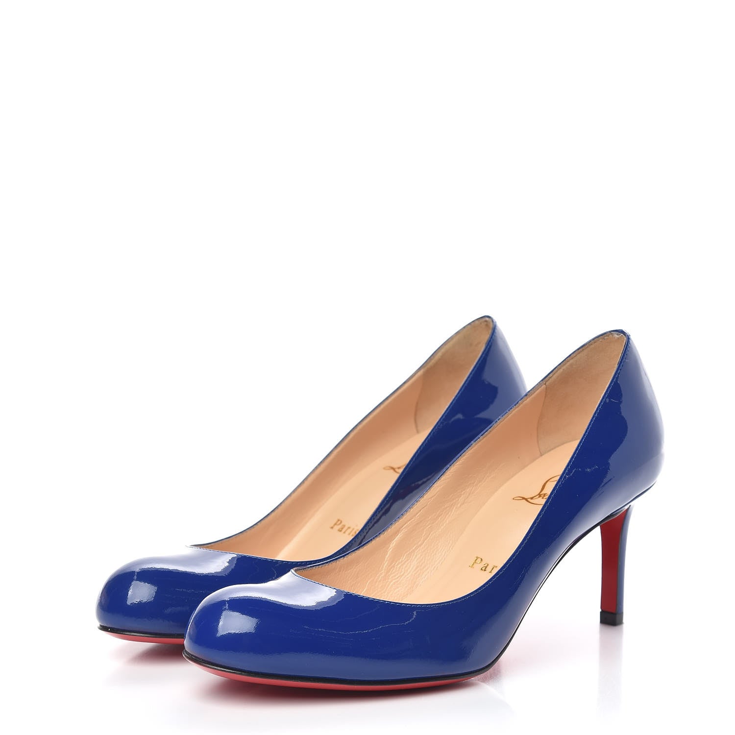 Christian Louboutin Patent Simple 70 Pumps 37 Neptune 3 of 8